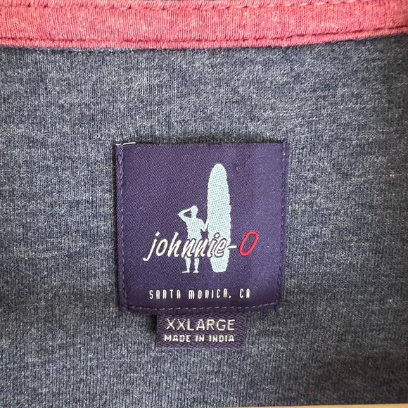 Johnnie-O Surf 1/4 Zip Mock Neck XXL Pullover Scarlet Heather Long Sleeve - Picture 4 of 11